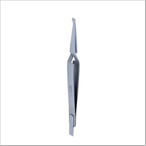 Self-Locking Bracket Tweezer With Alignment Serrated Tips - Image 2